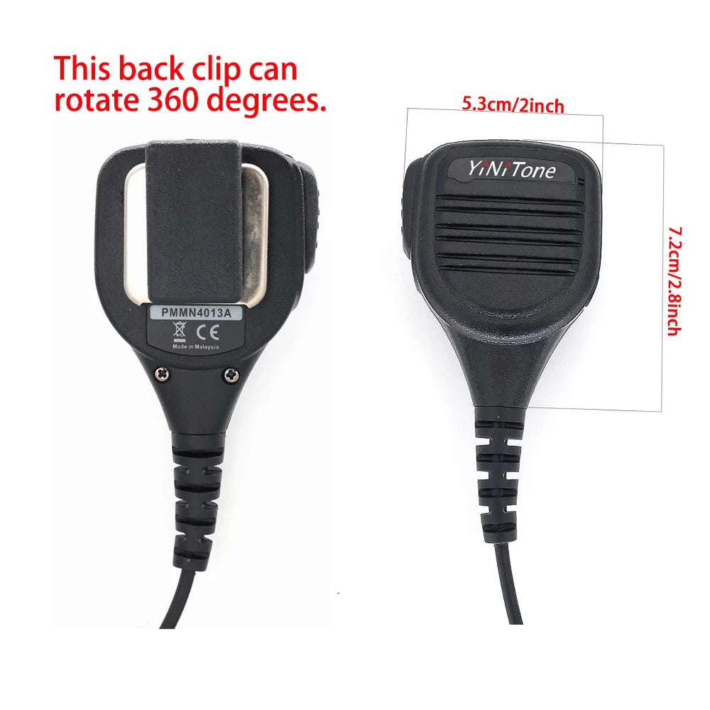 YiNiTone PMMN4013A TK 2Pin Radio Speaker Microphones with 3.5mm Audio Jack For Baofeng UV-5R BF-888S Quansheng Kenwood