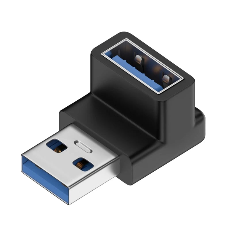 90 Degree USB 3.0 Male to Female Right Angle Extension Adapter USB Upward  Elbow Adapter 10Gbps For Laptop PC Connector Converte