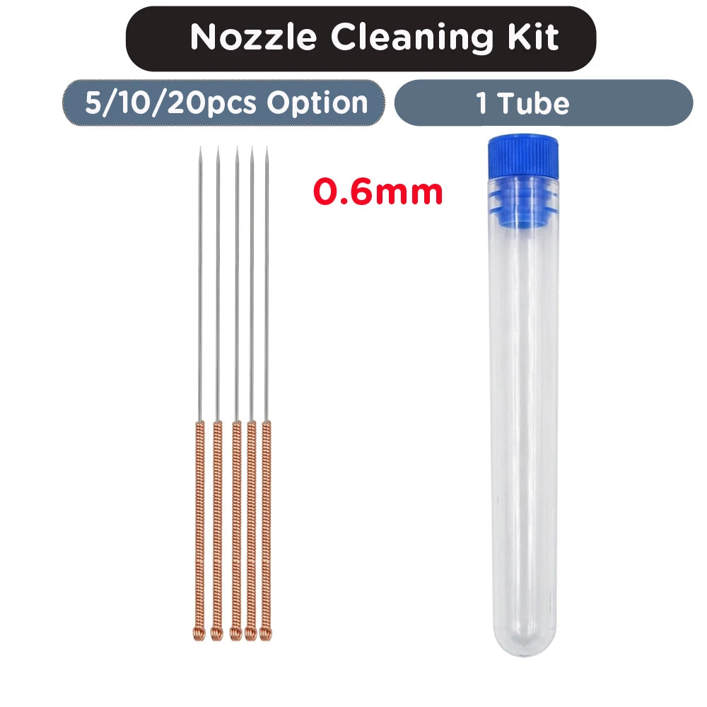 3D Printer Tools Stainless Steel Nozzle Cleaning Needles E3D V6 Nozzle MK8 Nozzle Drills Needle For 3D Printer Ender 3 V2 Parts