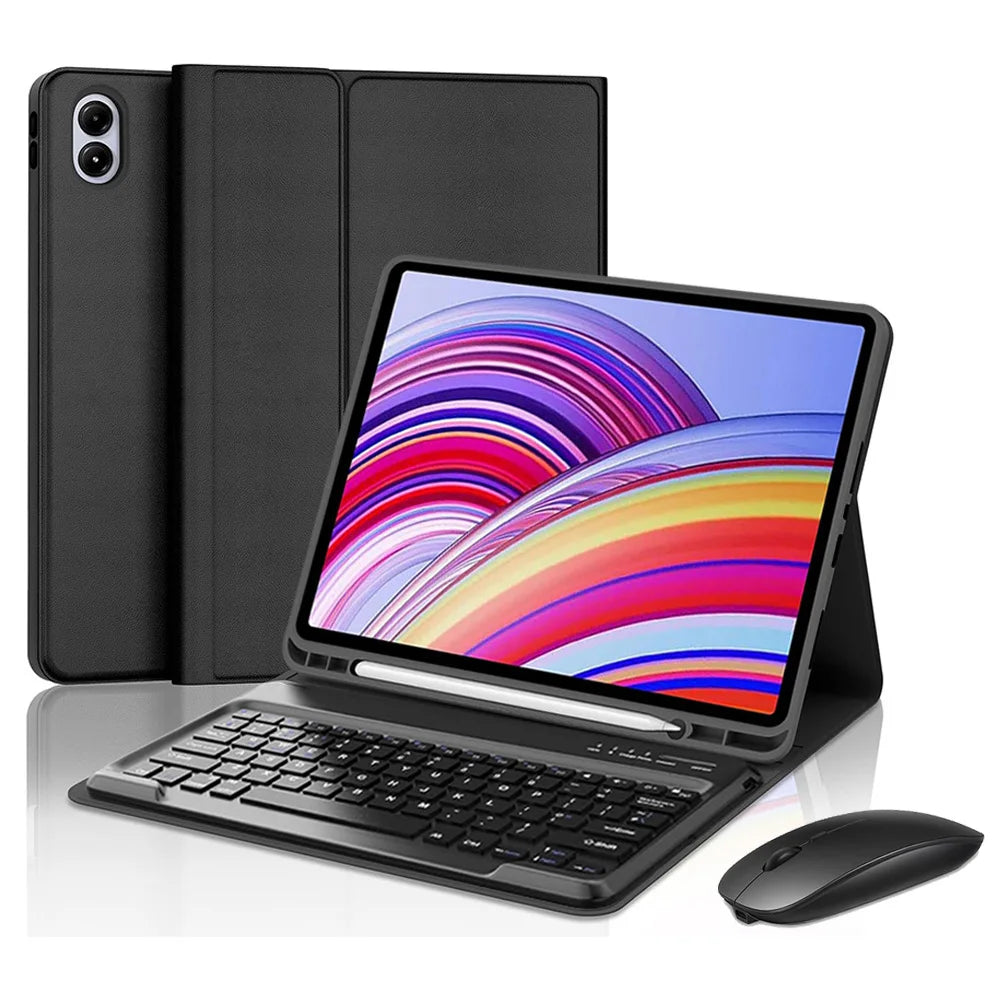 For Xiaomi Redmi Pad 2 Pro 12.1 Inch Case, Keyboard Cover for Xiaomi POCO Pad M1 12.1 inch Tablet Case With Pencil Holder
