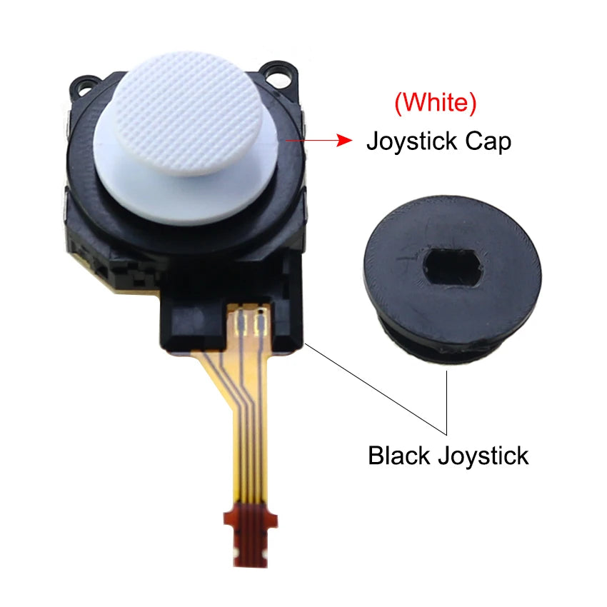 YuXi Black 3D Analog Joystick Button Sensor Module + Thumb Stick Caps For PSP 3000 PSP3000 Console