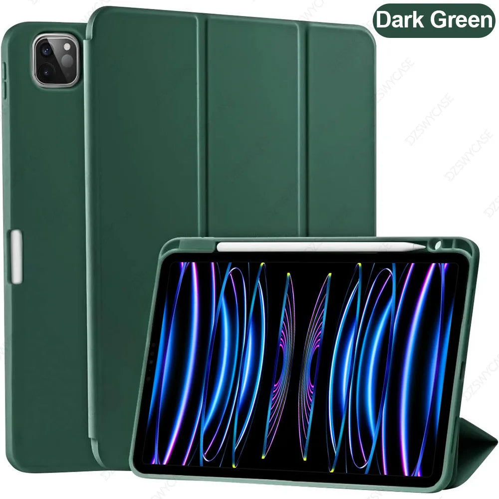 Case for iPad Pro 11 Inch 4th/3rd/2nd Generation 2022/2021/2020 with Pencil Holder Smart Protective Cover, Auto Wake/Sleep
