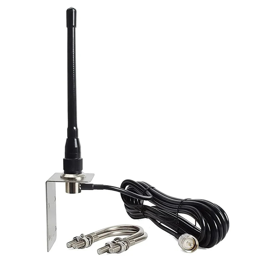 VHF Marine Antenna Low-Profile 156-163Mhz Antennas W/16.4ft(5m) RG58 Low Loss Premium Coaxial Cable with PL259