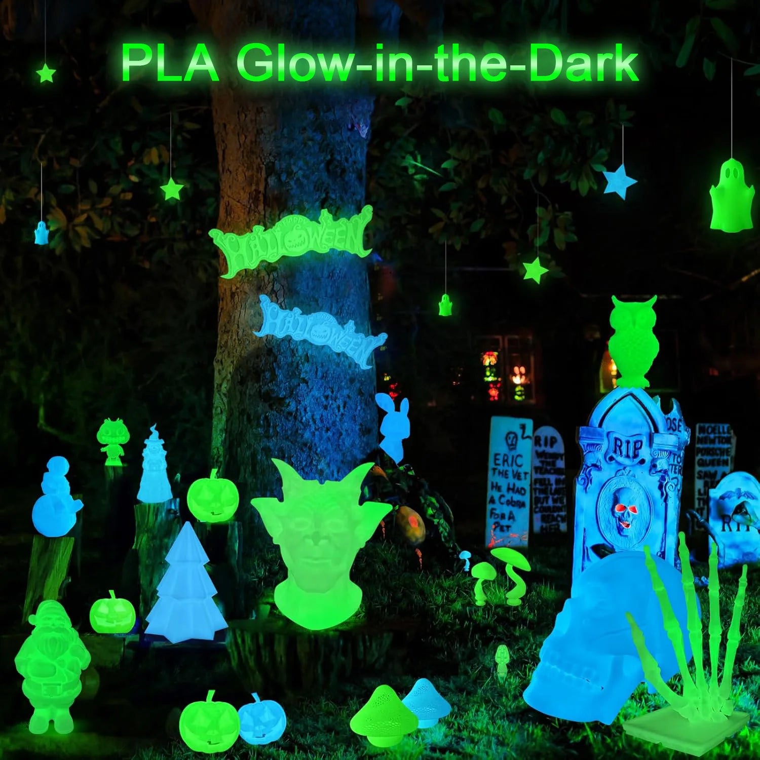 200G Luminous PLA Filament 1.75mm Glow In The Dark Plastic PLA 1.75mm 3D Printing Materials Fast Shipping