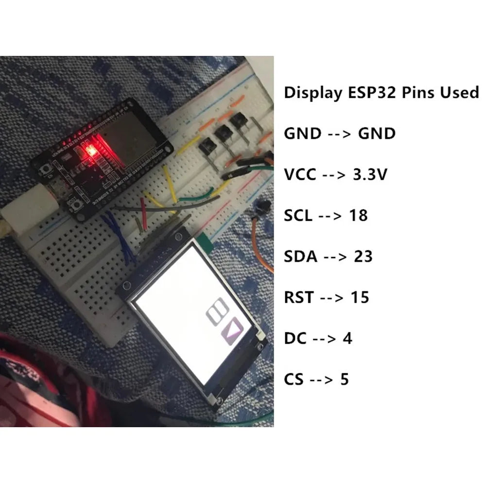 2.0 inch TFT Display OLED LCD Drive IC ST7789V 240RGBx320 Dot-Matrix SPI Interface for Arduio Full Color LCD Display Module