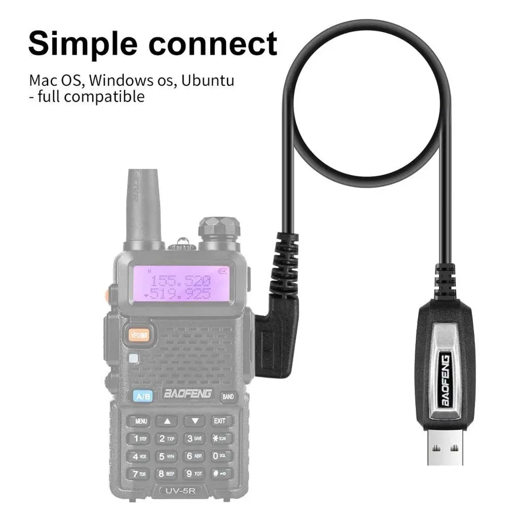 Walkie Talkie Programing Cable For Baofeng, Quansheng, Retevis, Kenwood Two-way Radio