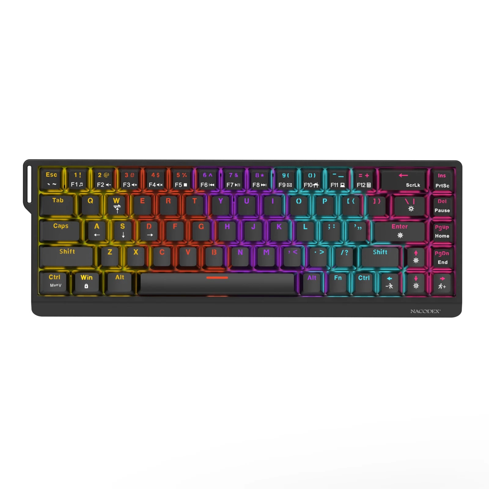 AJAZZ NK68 V2 Wired Mechanical Gaming Keyboard, Red Switch, Full Hot-Swappable, RGB Streamer Light, 68 Keys for Gaming & Office