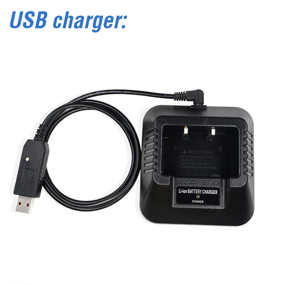 Original Baofeng UV-5R EU/US/UK/USB/Car Battery Charger Two Way Radio UV5R DM-5R Charger Baofeng Walkie Talkie UV-5R Accessories