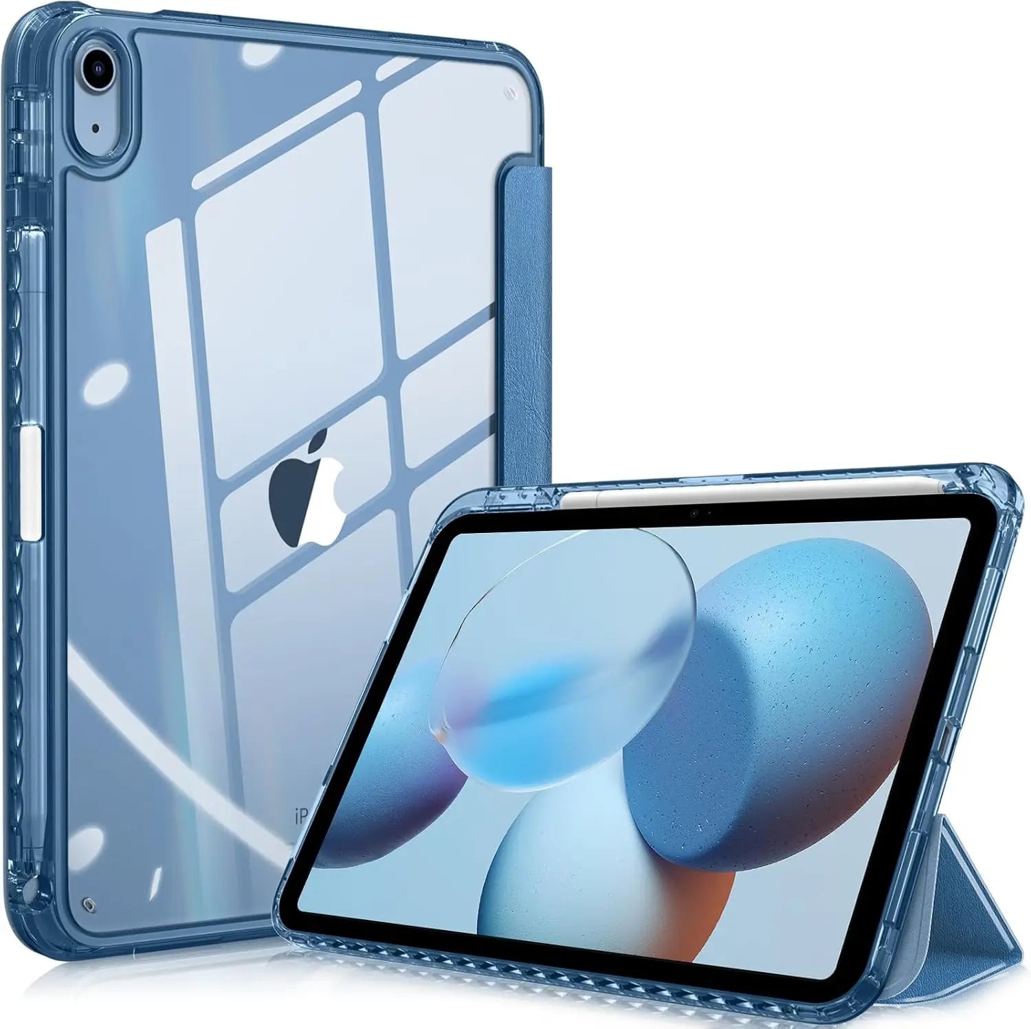 Slim Case for iPad (A16) 11 Inch (2025), iPad 10th Generation 10.9 Inch (2022) -Cover with Clear Transparent Back Shell  Pink