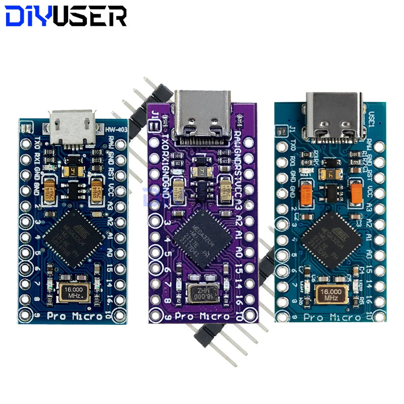 MICRO/MINI/TYPE-C USB ATMEGA32U4 Module 5V 16MHz Board ATMEGA32U4-AU/MU Controller Pro-Micro Replace Pro Mini