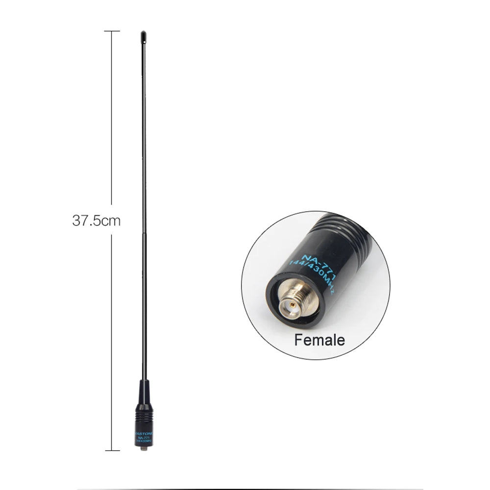 1PCS Mini Walkie-Talkie 144/430Mhz Antenna SMA-F NA-771 VHF UHF Dual Band for Radio Kenwood Baofeng UV 5R 888S UV82 For TK-360