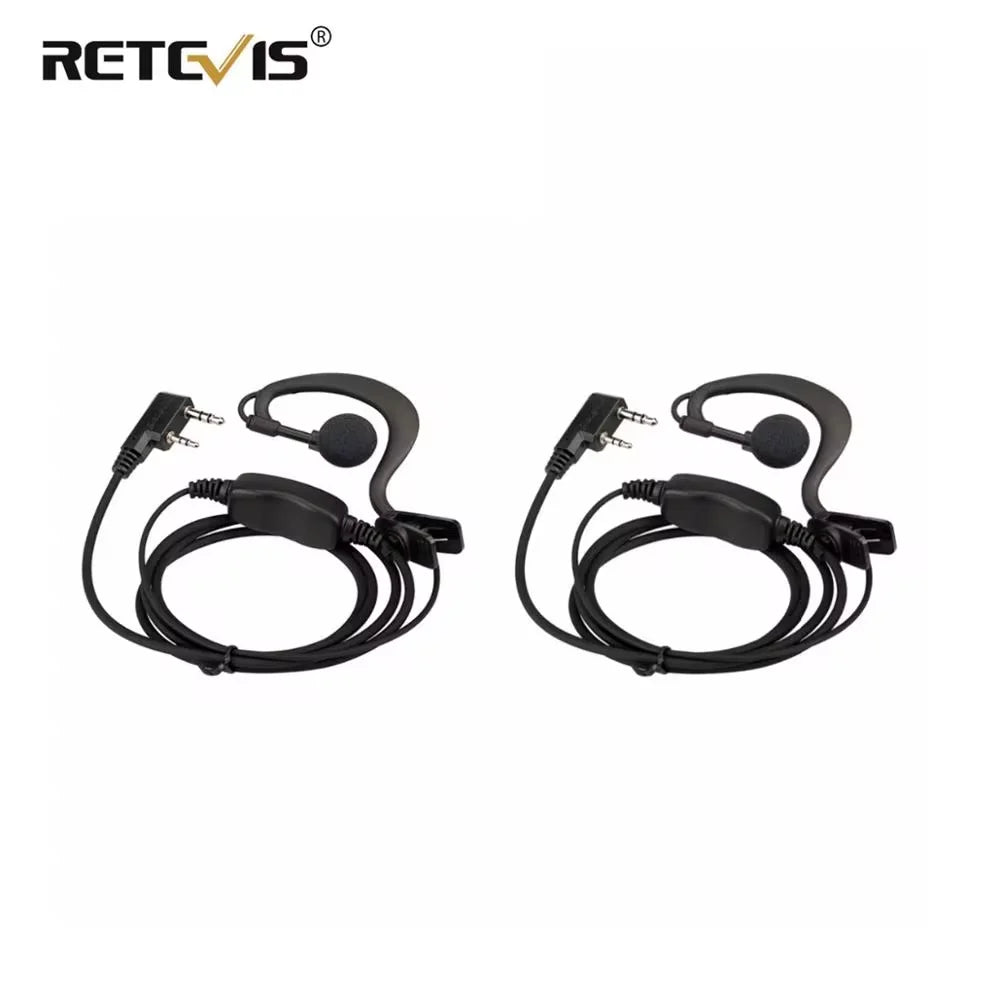 Retevis EEK004 RT22 Walkie Talkie C-type Earhook 2/4/6/10pcs Earpieces Radio Headsets for Retevis RT21 RT24 Baofeng UV-5R 888S