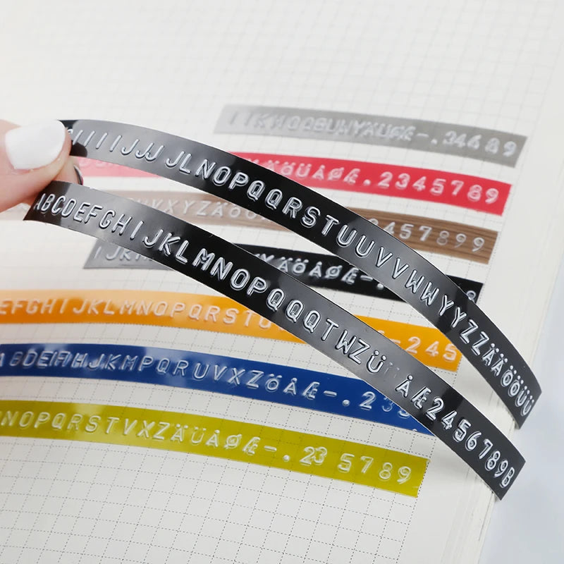 6MM 9MM 12MM 3D Embossing Label Refill Printer Ribbon PVC LABEL Motex E101 1610 12965 1880 Label Machine Tapes