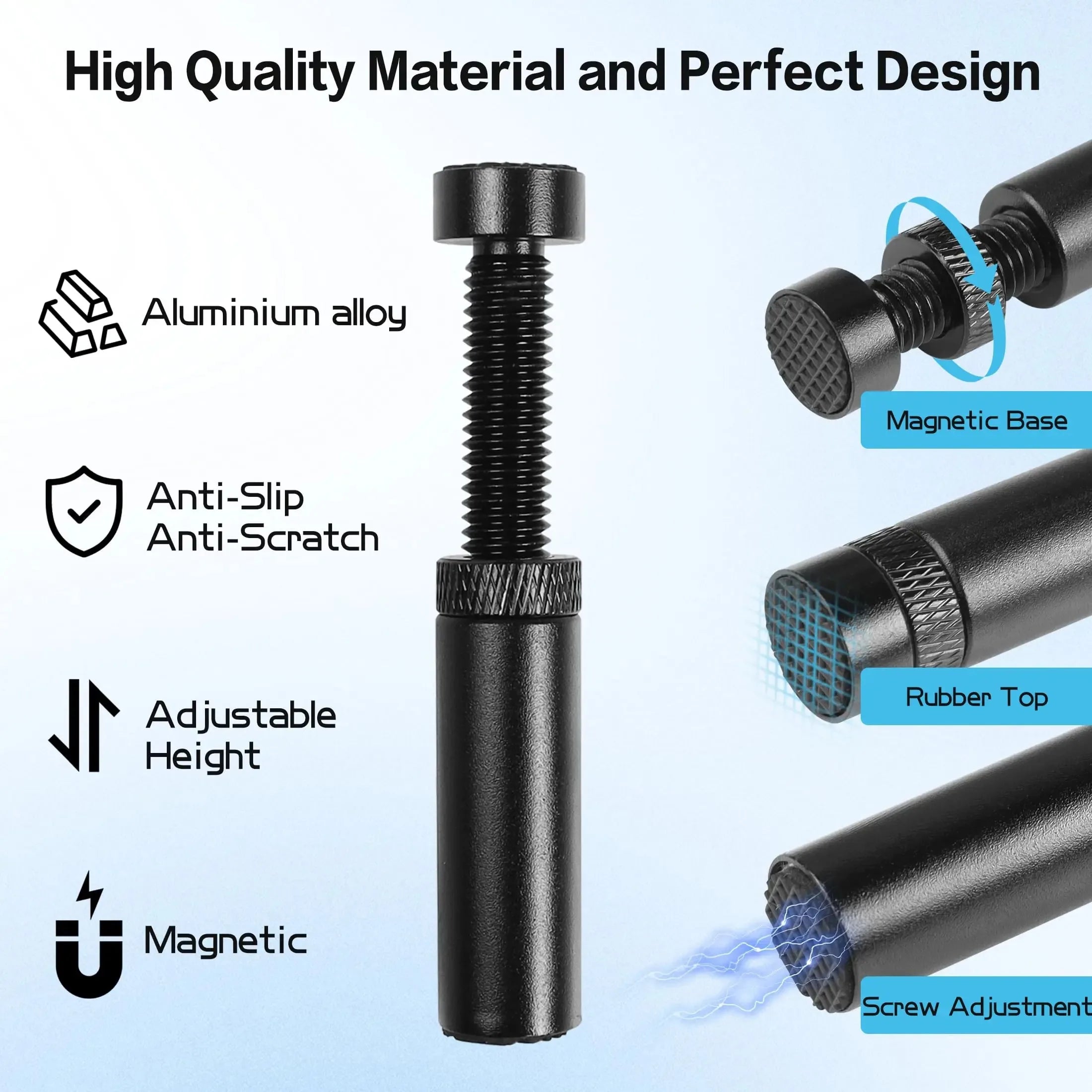 TEUCER Graphics Card GPU Holder Adjustable Telescopic Rotary Screw Magnetic Anti-Slip Support Vertical GPU Video Card Bracket