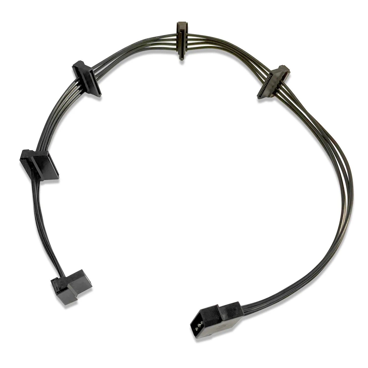 15Pin SATA/4PIN Power Supply Splitter Cable Hard Drive 1 Male To 5 Female Extension Power Cord for DIY PC Sever