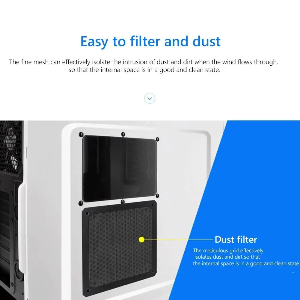 LDPCSJ Magnetic Frame Dust Filter 8-14cm Mesh Cover Net Guard for PC Computer Case Cooling Fan Power Supply Chassis with Hole