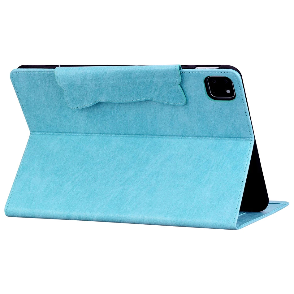 Card Slot Buckle Stand Tablet Case For iPad 2024 2025 10.2 10.9 11 12.9 13 inch Pro Air 4 5 6 7 8 9 10th Generation Cases Cover