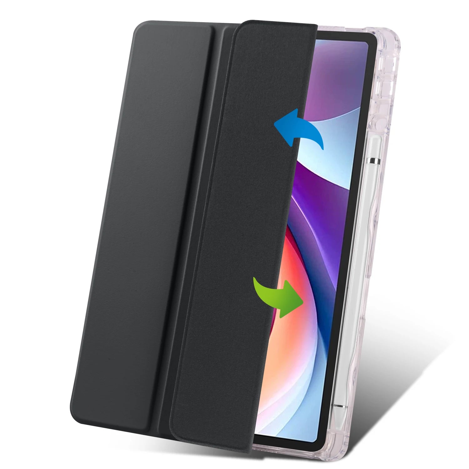 For Lenovo Idea Tab 11'' Case Tb336fu with Pen Holder Tri-Fold Stand Clear Acrylic Hard Funda For Xiaoxin Pad 2025 Tablet Cover