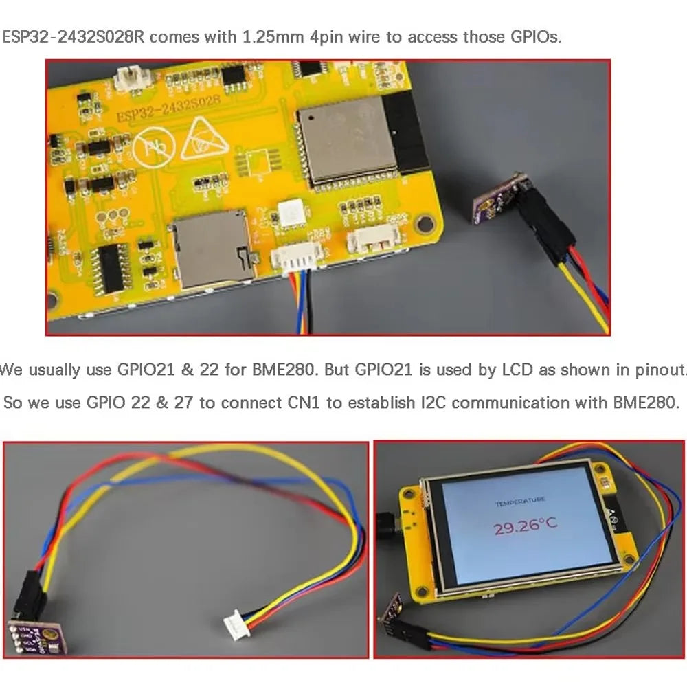 2.8" ESP32-2432S028R ESP32 Display ILI9341 Resistive Touchscreen TFT LCD Module ESP-WROOM-32 Development Board Acrylic Case