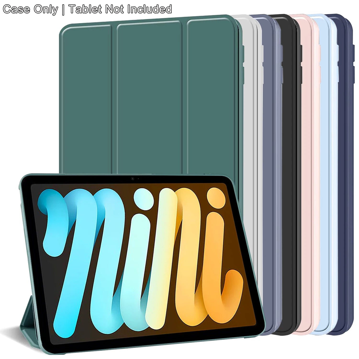 Tri-fold Flip Case For iPad Mini 6 7 (A17 Pro) 8.3'' 2024 2021 A2568 A2995/A2996 AMagnetic Stand PU Leather Protective Cover