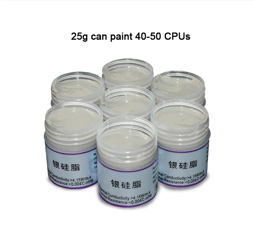 25g Silver Thermal Compound Paste for Coolers Heat Sink Paste Thermal Grease VGA Heatsink Plaste High Durability for CPU GPU PS4