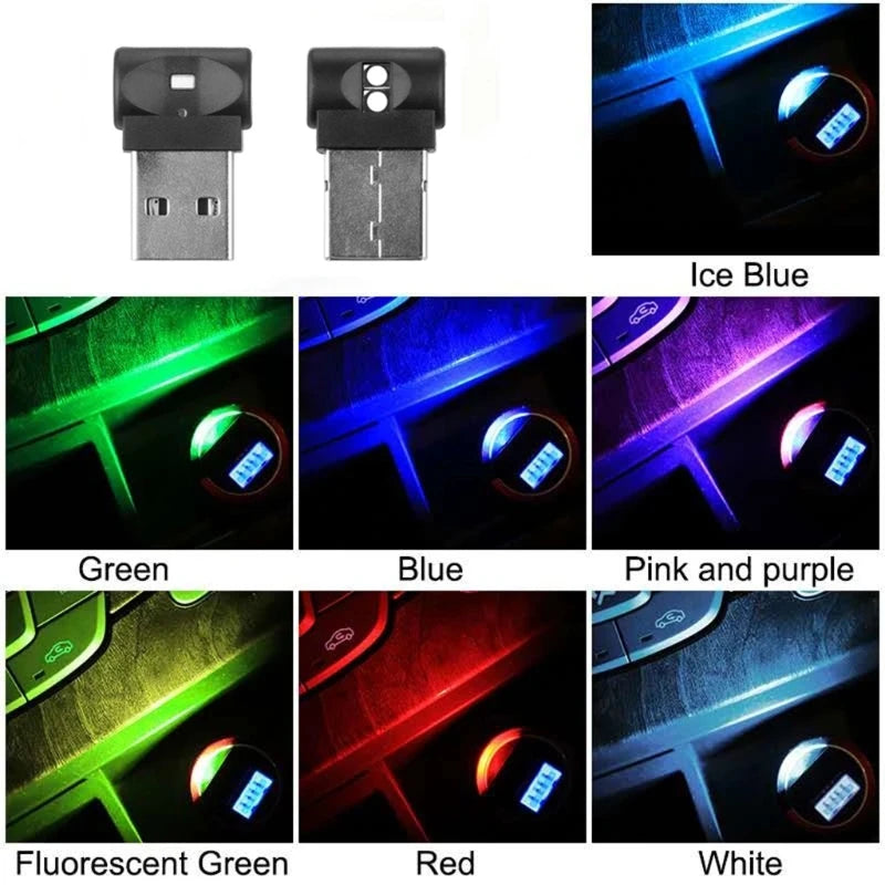 New Mini USB LED RGB Ambient Light 7 Color Auto Interior Lamp for Car Laptop Keyboard Atmosphere Smart Night Lamp Mood Light