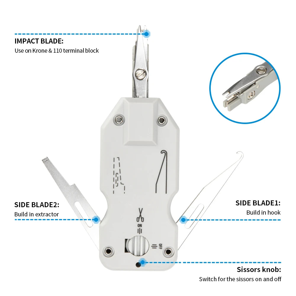 Multifunction Krone Type Network Wire Cat5 & Telephone Insertion Impact Terminal Tools 110 Punch Down Tool
