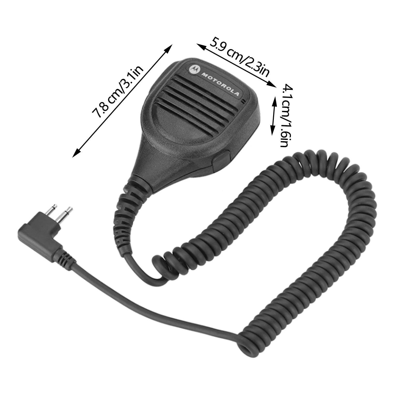 3.5mm Headphone Jack Speaker mic Walkie talkie Radio Hand Microphone with Steel Belt Clip Handheld Speaker Mic Hand Microphone