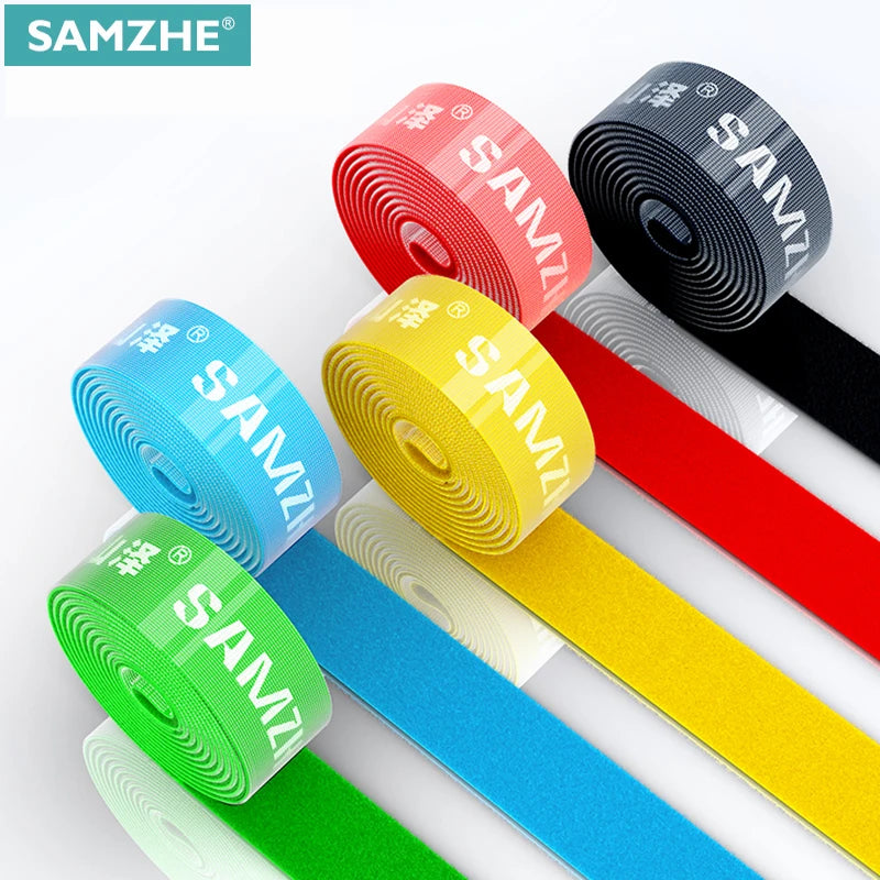 SAMZHE USB Cable Winder Cable Organizer Ties Mouse Wire Earphone Holder HDMI Cord Free Cut Management Phone Hoop Tape Protector