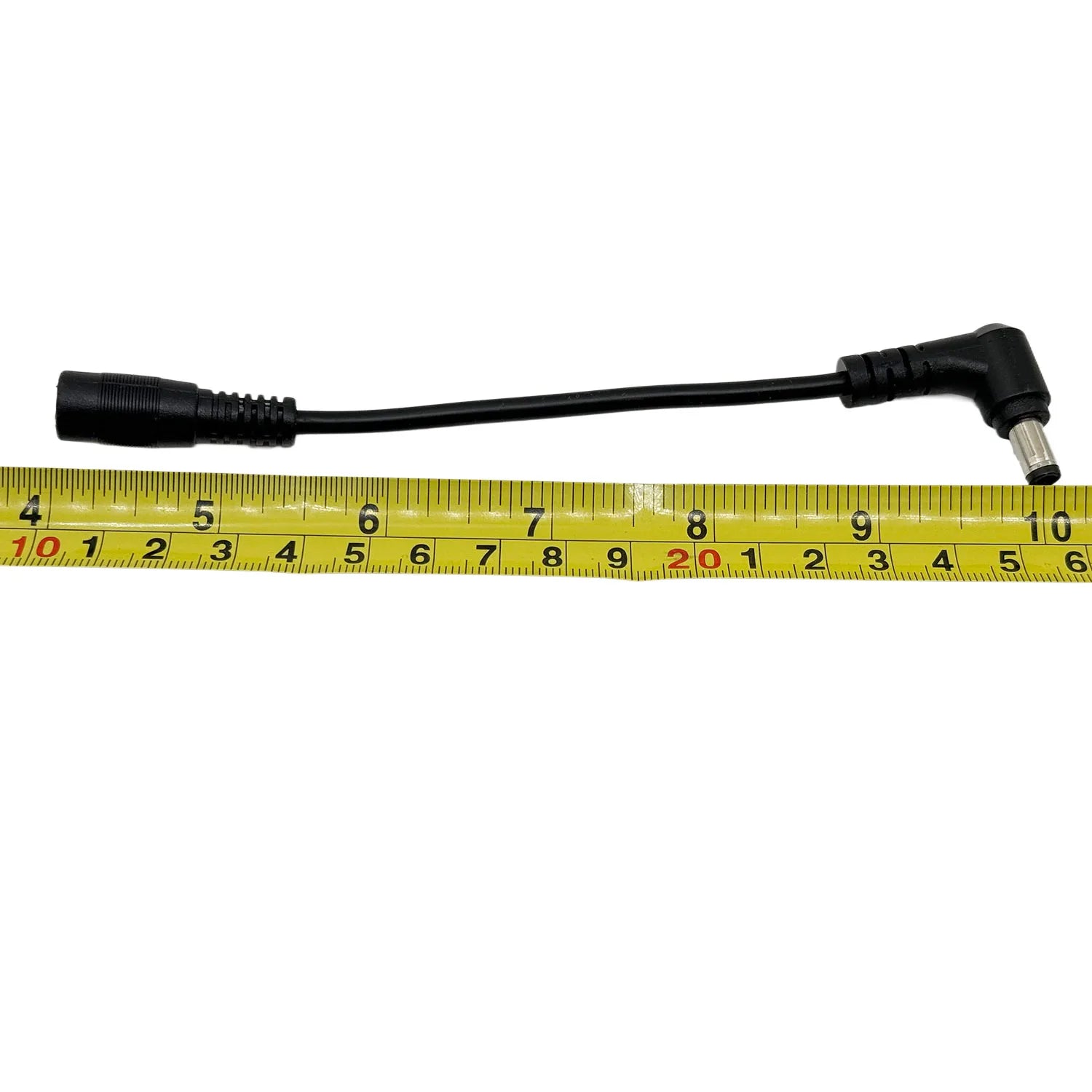 2pcs CCTV DC Power Plug 5.5mm X 2.5mm Male Right Angle To 5.5mm X 2.1mm Female Adapter Extension Adapter Cable Cord LED Strip