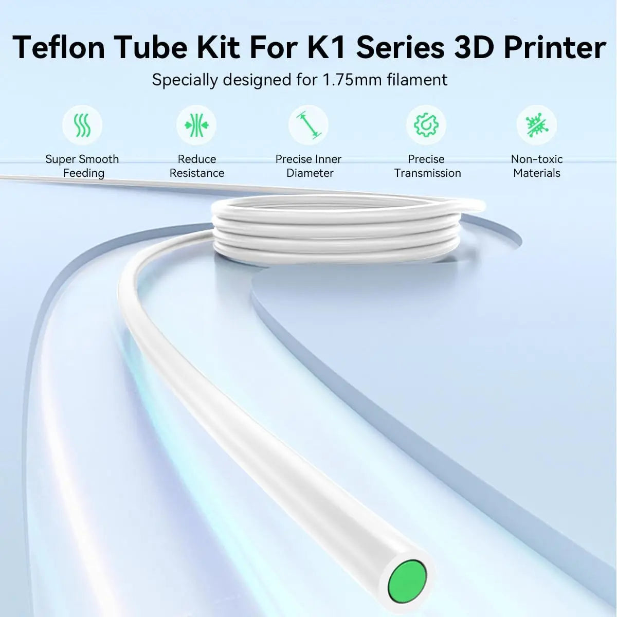 Creality PTFE Tube Bowden Tubing for 1.75mm Filament 3D Printer Replacement Parts Kit  for K1/Ender 3/Pro/5/Pro/CR-10/10S