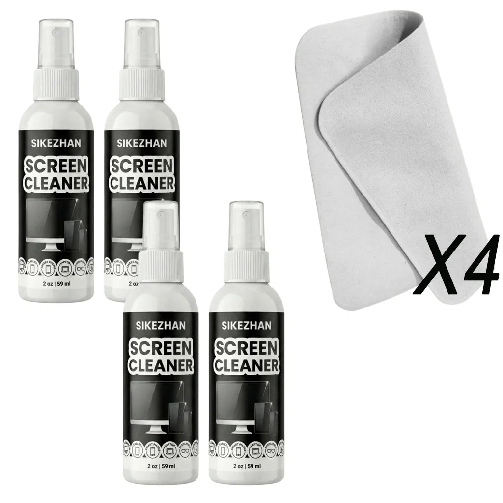 SIKEZHAN Screen Cleaner Spray 59ml with Cloth for Phone Laptop Monitor TV Glasses Tablet Dust Fingerprint Mist Cleaning Kit