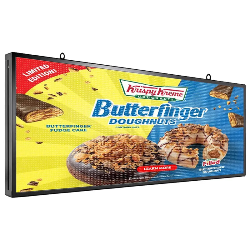 Outdoor PH5 MM 39'x14' Wifi + USB Programmable Scrolling LED Sign Message Board Full Color Can Edit Text Image Animation Display