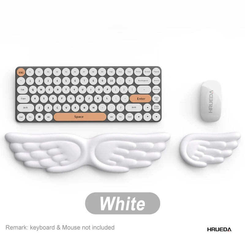 Mechanical Keyboard Mouse Wrist Rest Angel Wing Memory Foam Mouse Cushion Support Pad Wrist Support For Office Computer Laptops