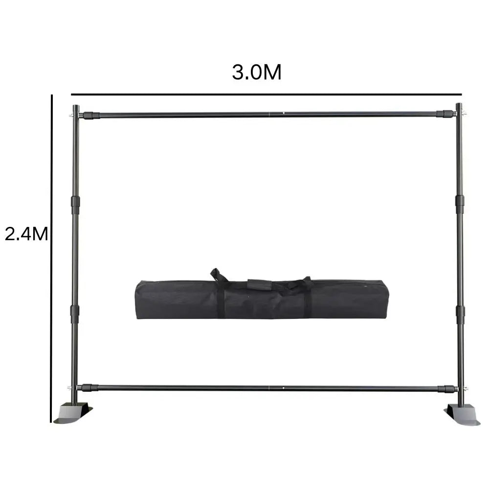 Background Stand 2.4X3.0M Double-Crossbar for Backdrop Frame Support SystemPhotography Photo Studio Video Muslin Green Screen