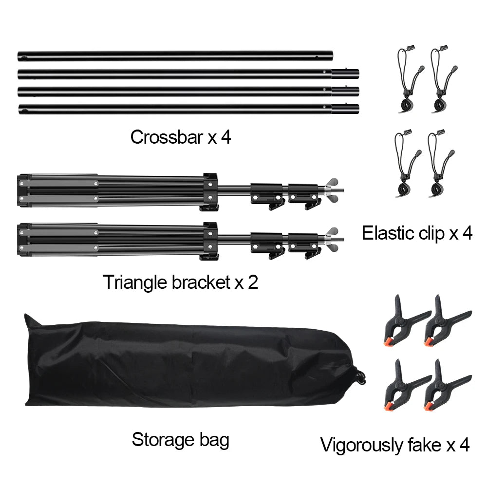 Photography Backdrop Stand Adjustable Photo Studio Video Background Support System 2MX3M 2.6MX3M Backdrops With Carry Bag Frame