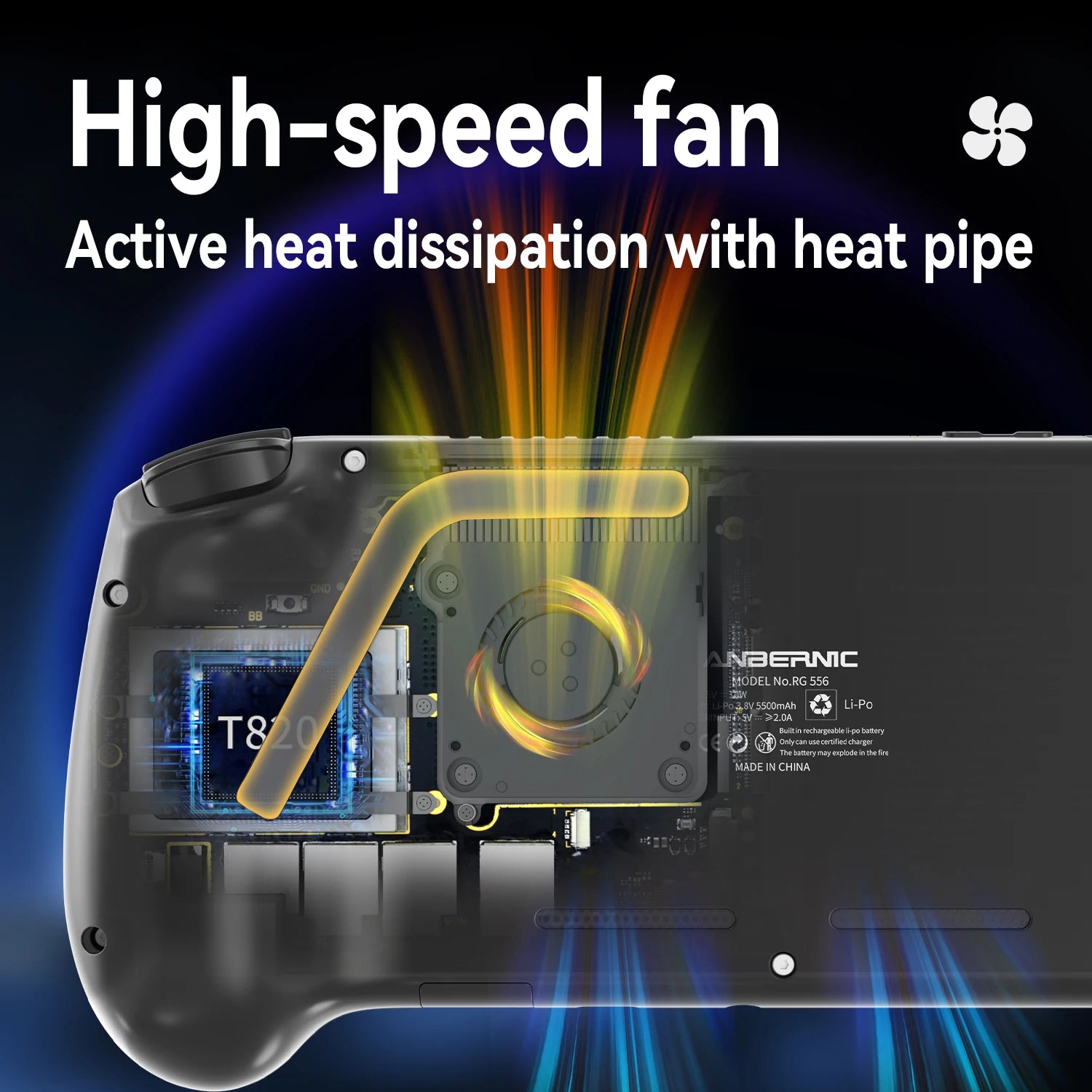 ANBERNIC RG556 Retro Handheld Games Console 5.48" AMOLED Screen WIFI Android Video Games Player Supports AI Assistant Streaming