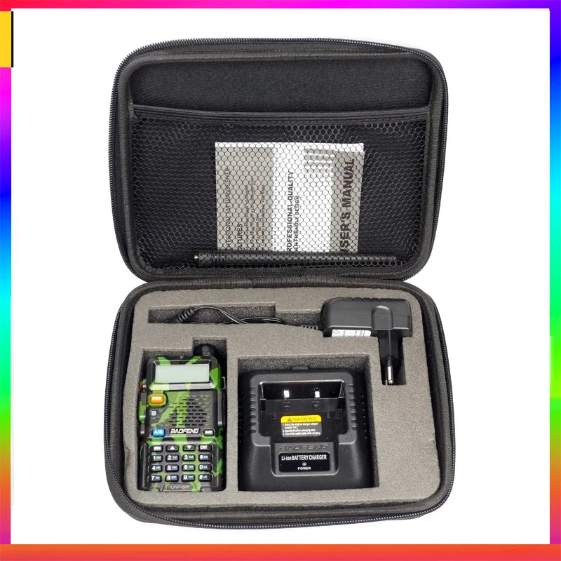 UV-5R Walkie Talkie Hunting Bag Case M-5R Radio Carring Handbag Storage Box Black Or Camo For Baofeng UV-5RTP UV-5RE 5RA TH-UV3R