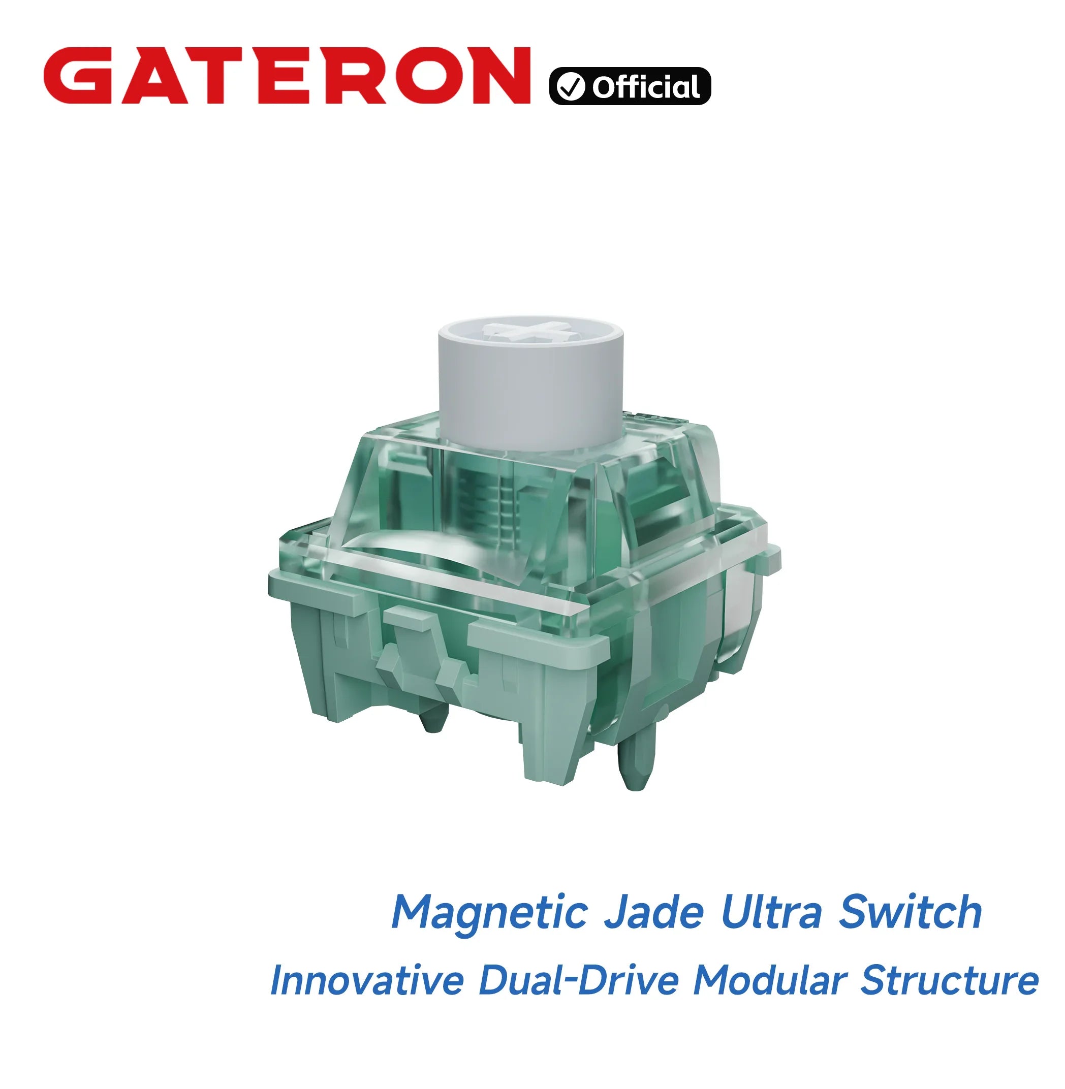GATERON Magnetic Jade Ultra Switch, Linear, Freely Setting Pre-Travel, HE Hall Sensor Effect for Magnetic Keyboard Gaming Office