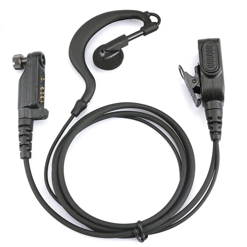 Hytera G-shape Earhook Earpiece PTT Mic Microphone Headset for HYT PD600 PD602 PD605 PD662 PD665 PD680 PD682 PD685 X1p X1e Radio