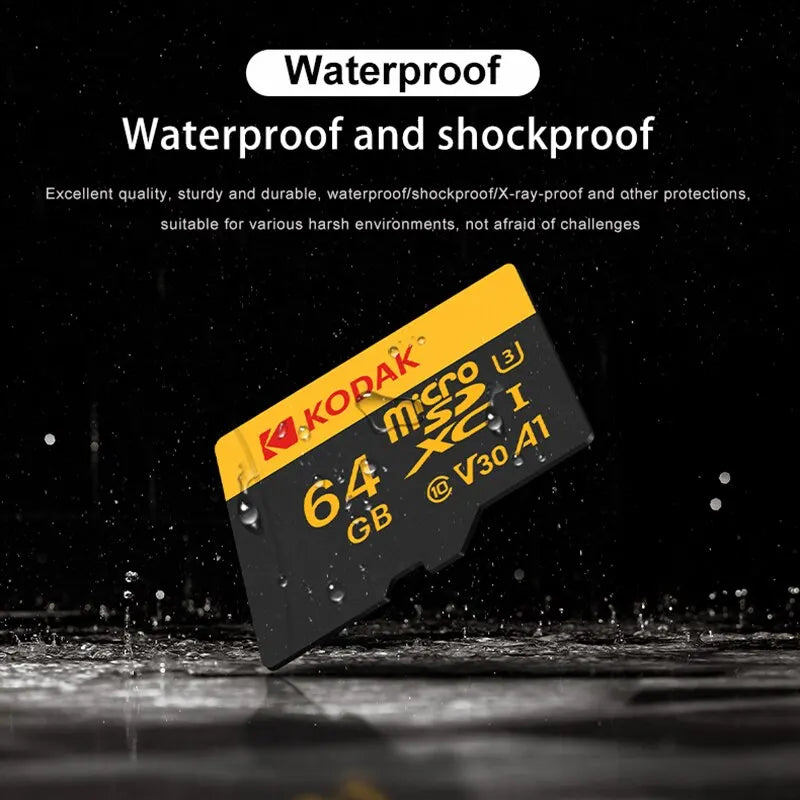 KODAK Micro SD Card Memory Card UP TO 100MB/s C10 U3 32GB 64GB 128GB 256GB TF Card 4K HD For USB Card Reader Adapter Microsd