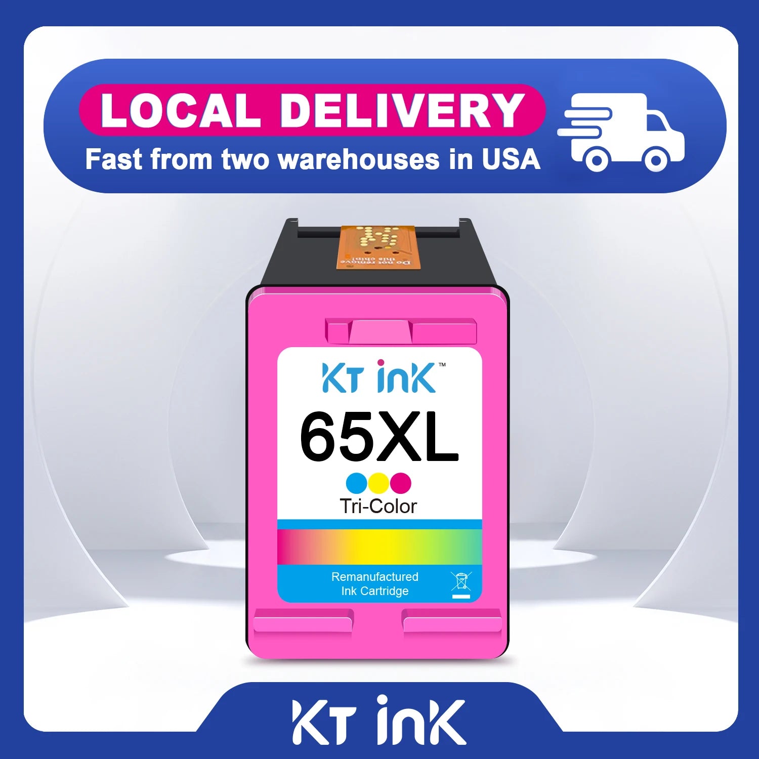 65XL Ink Cartridge Compatible for 65 XL hp Printer Ink Black Tri-Color for Deskjet 2621 3720 Envy 5020 AMP 100 120 125 130