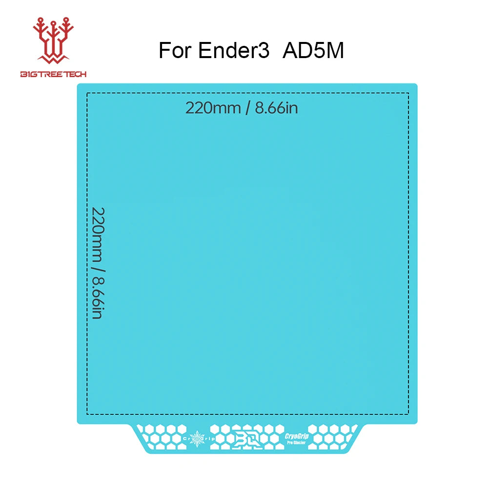 BIQU Panda Build Plate CryoGrip Pro Coating No Clog Spring Steel Double-sided for BambuLab X2D Voron Kobra Ender K1 3D Printer