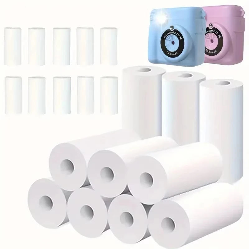 3-40Rolls 57x25MM Thermal Paper White Children Camera Instant Print Kids Camera Printing Paper Replacement Accessories Parts