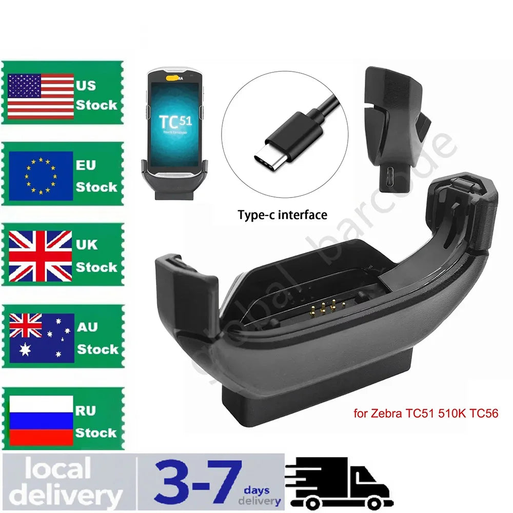 For Zebra TC51 510K TC56 TC52 TC57 TYPE-C CLIP ON CHARGER ADPTR-TC56-USBC-01 NEW