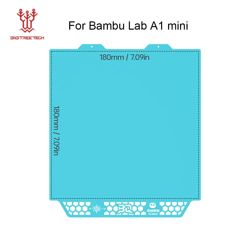 BIQU Panda Build Plate CryoGrip Pro Coating No Clog Spring Steel Double-sided for BambuLab X2D Voron Kobra Ender K1 3D Printer
