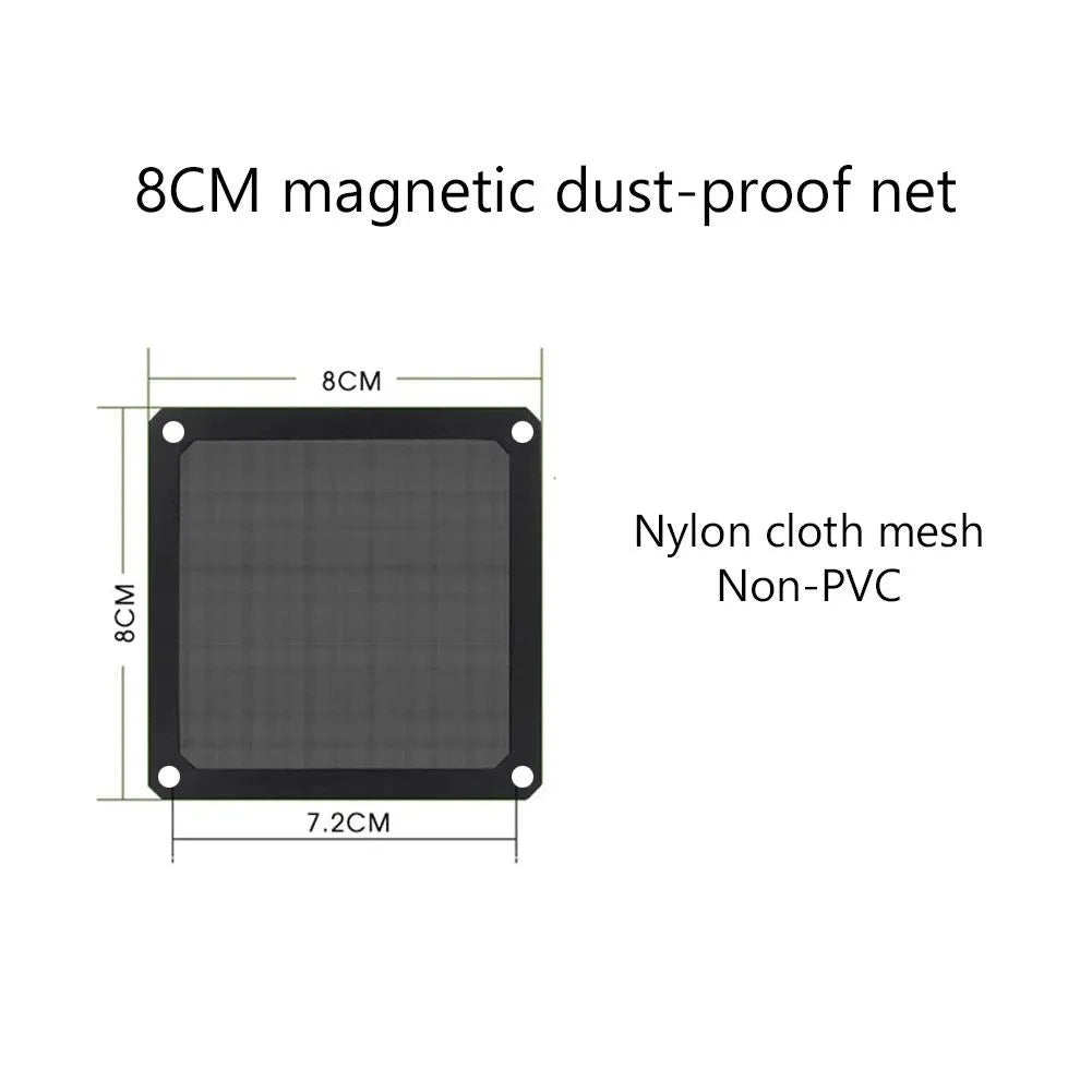 LDPCSJ Magnetic Frame Dust Filter 8-14cm Mesh Cover Net Guard for PC Computer Case Cooling Fan Power Supply Chassis with Hole