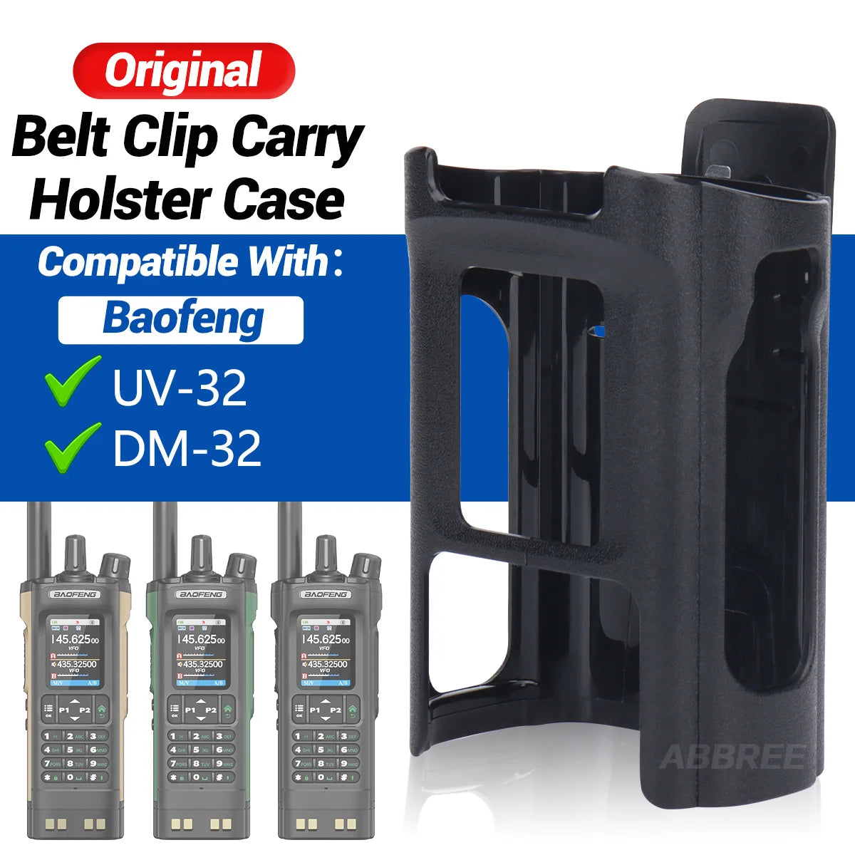 Original Baofeng UV-32/DM-32 Walkie Talkie Belt Clip Carry Holster Case For UV32/DM32 Two Way Ham Radio Accessories For Outdoor