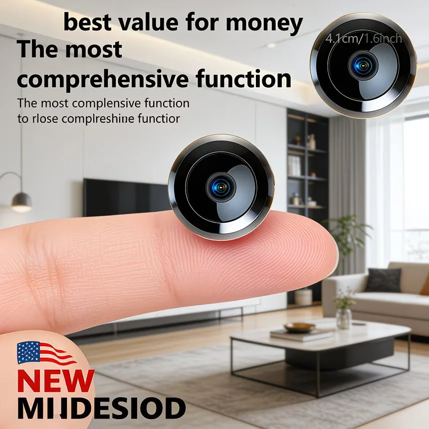 UN6 Only 0.9 inch Camera with Audio/Video Small Cameras for Home Indoor Use Cam Night Vision and Motion Detection