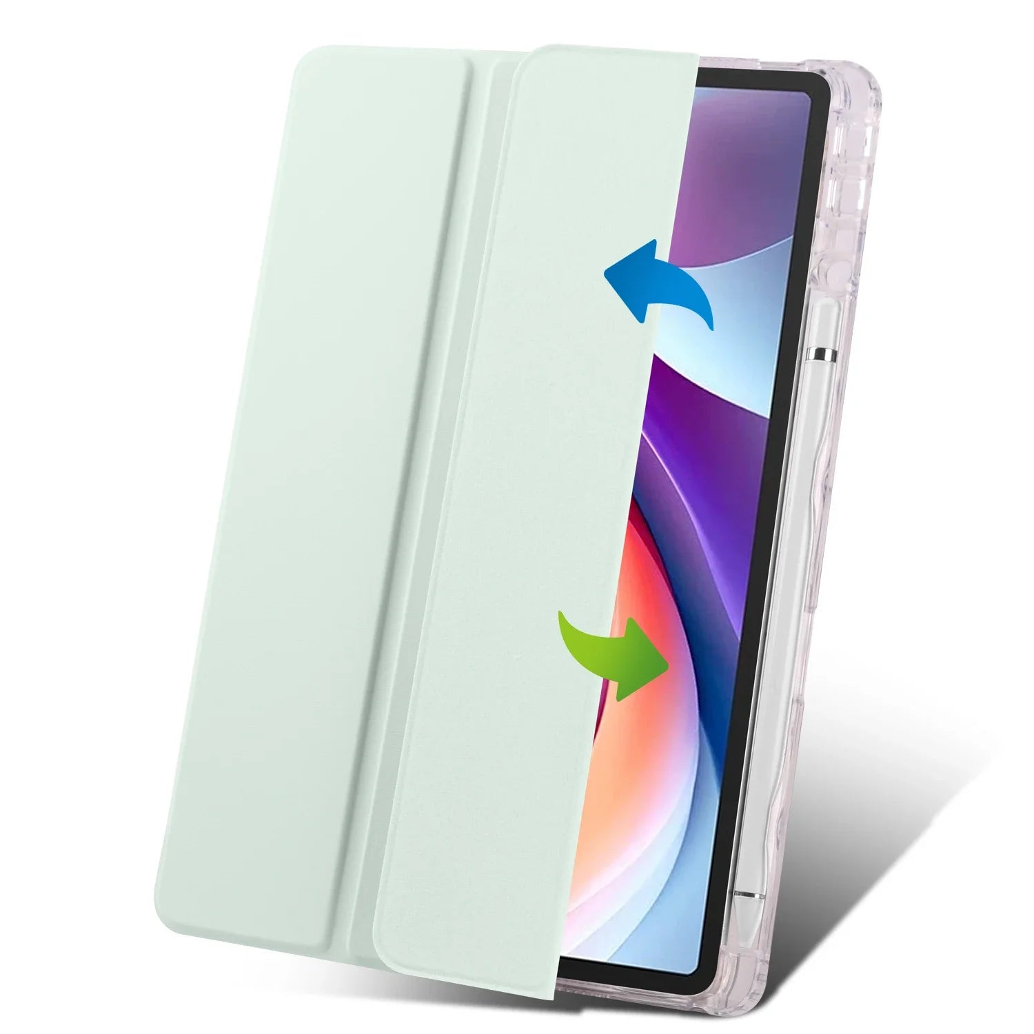 For Lenovo Idea Tab 11'' Case Tb336fu with Pen Holder Tri-Fold Stand Clear Acrylic Hard Funda For Xiaoxin Pad 2025 Tablet Cover